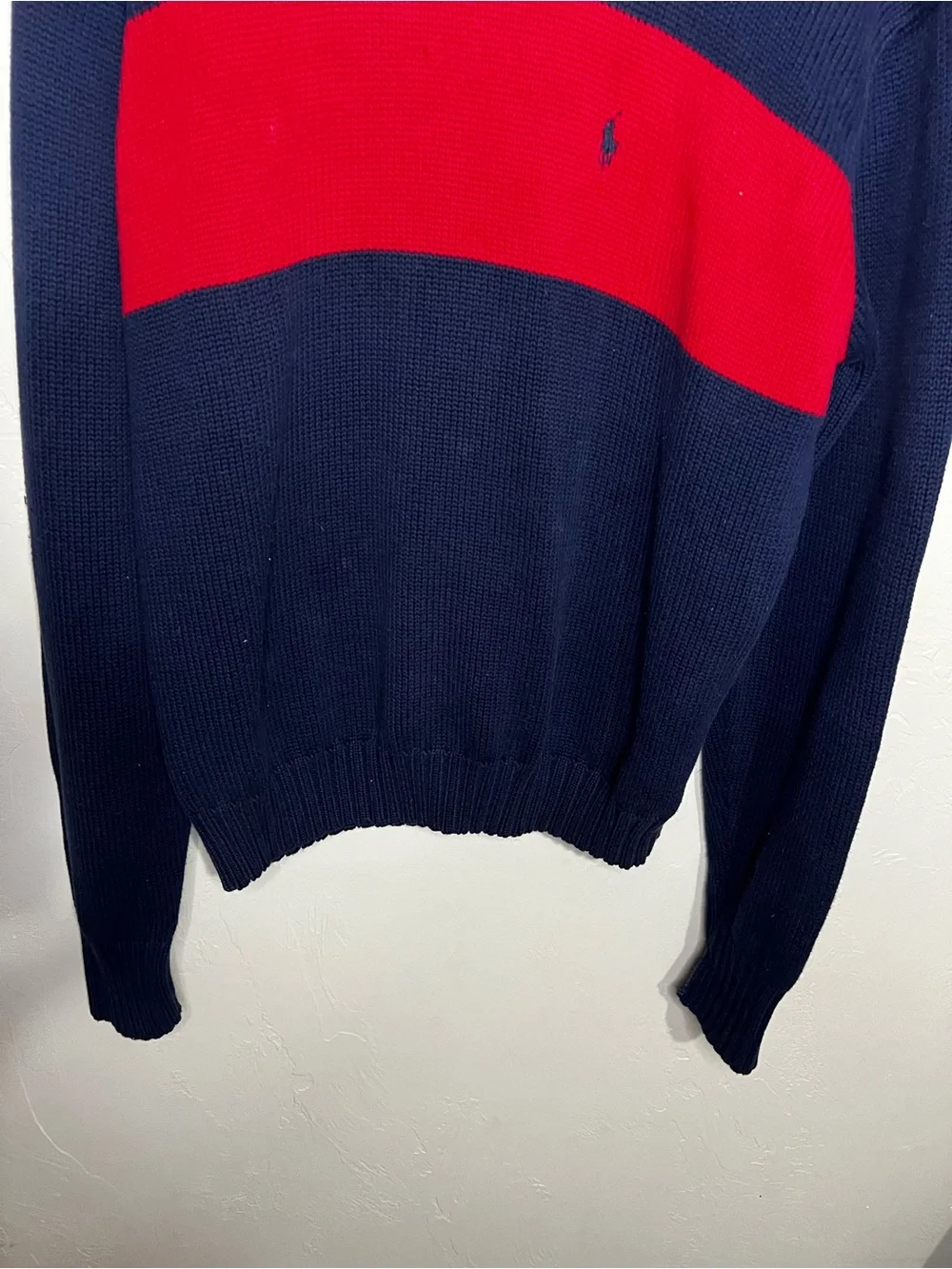 Polo Ralph Lauren Vintage 90s Men’s Thick Cotton Rib Knit Turtleneck Sweater